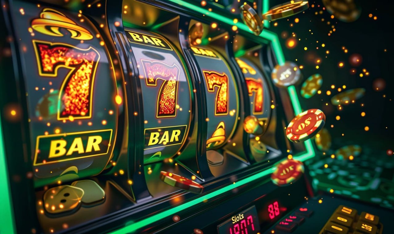 Colourful slot game reels spinning on a mobile device